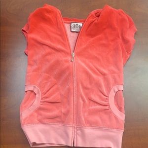 Short sleeve coral ombré terry cloth juicy jacket